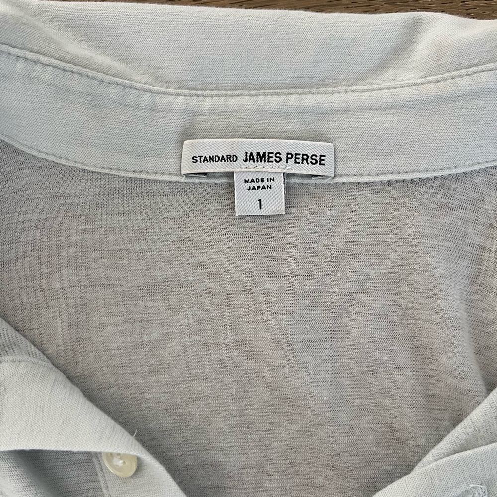 James Perse Men's Light Blue Polo Shirt
